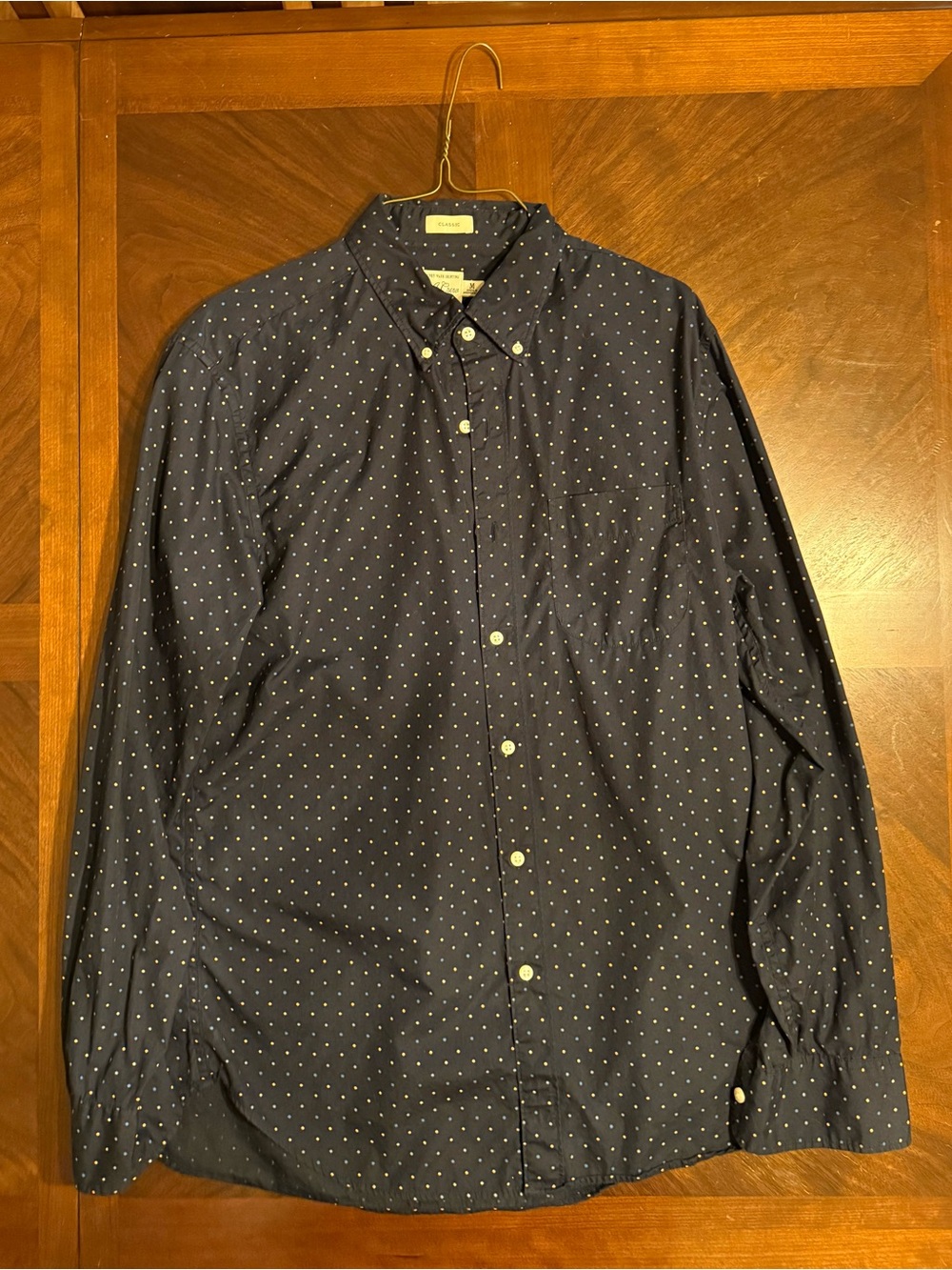 J.Crew Men’s Casual Button-Down Navy Shirt, Medium